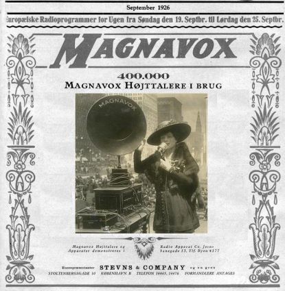 Magnavox Annonce 1926